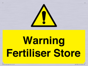 Warning Fertiliser Store